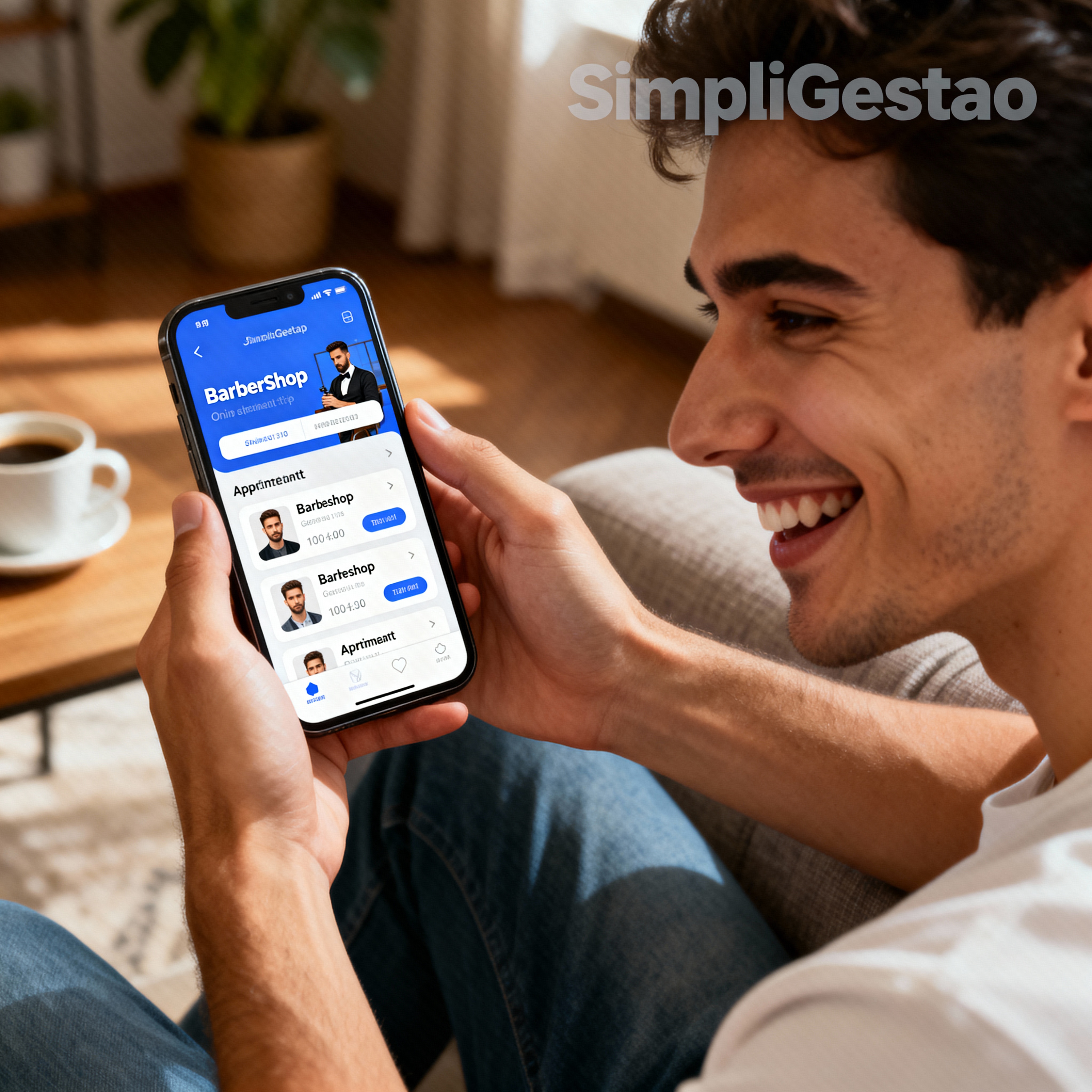 Profissional confirmando agendamento online pelo aplicativo